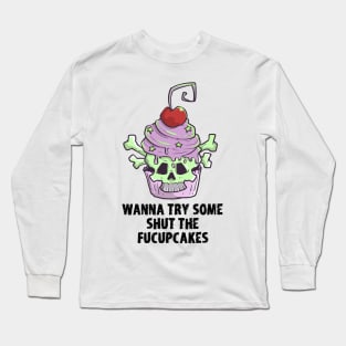 Pastel Goth Cupcake Meme Kawaii Gothic Sarcastic Eboy Egirl Long Sleeve T-Shirt